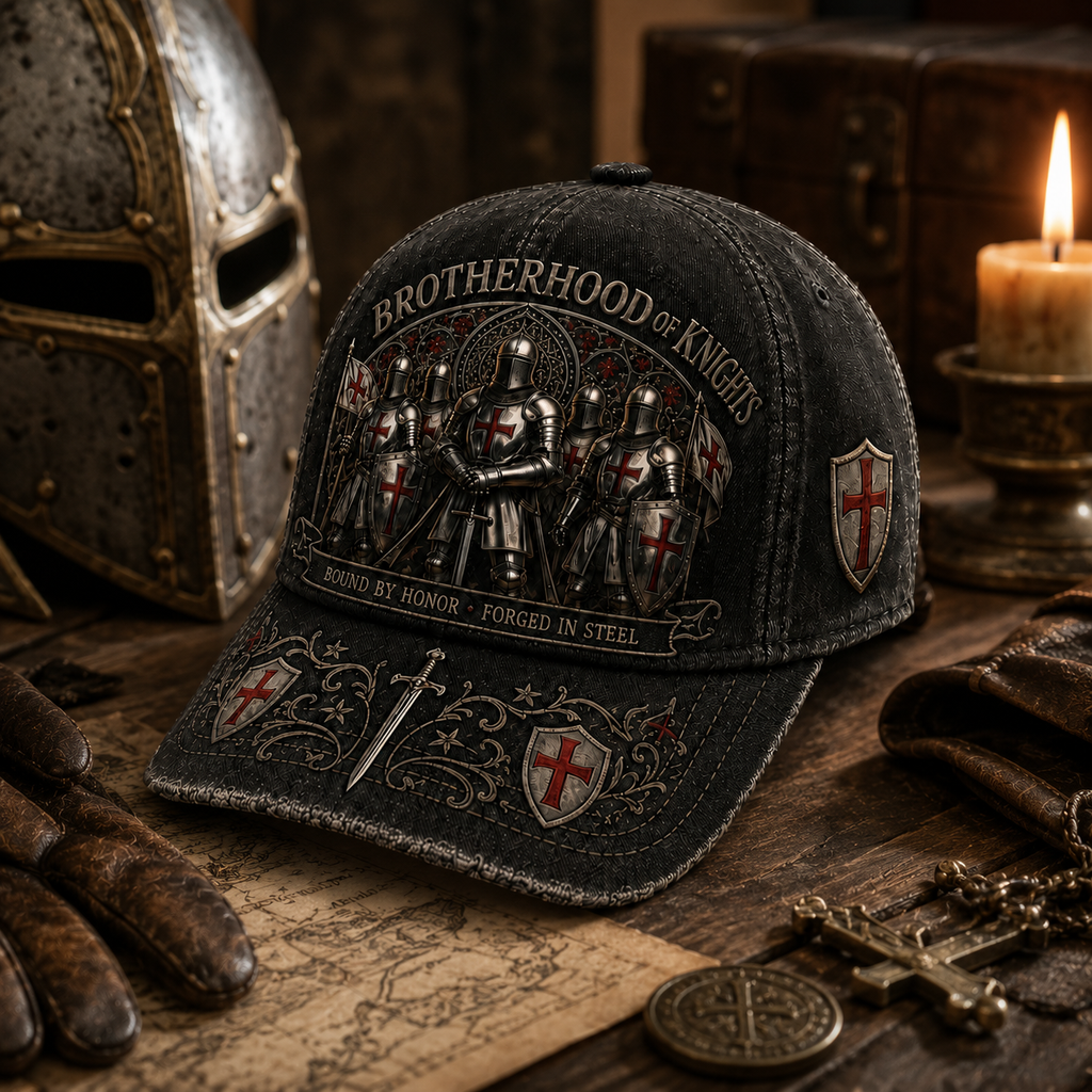 ⚡ Bound By Honor Forged In Steel – Knights Templar Cap