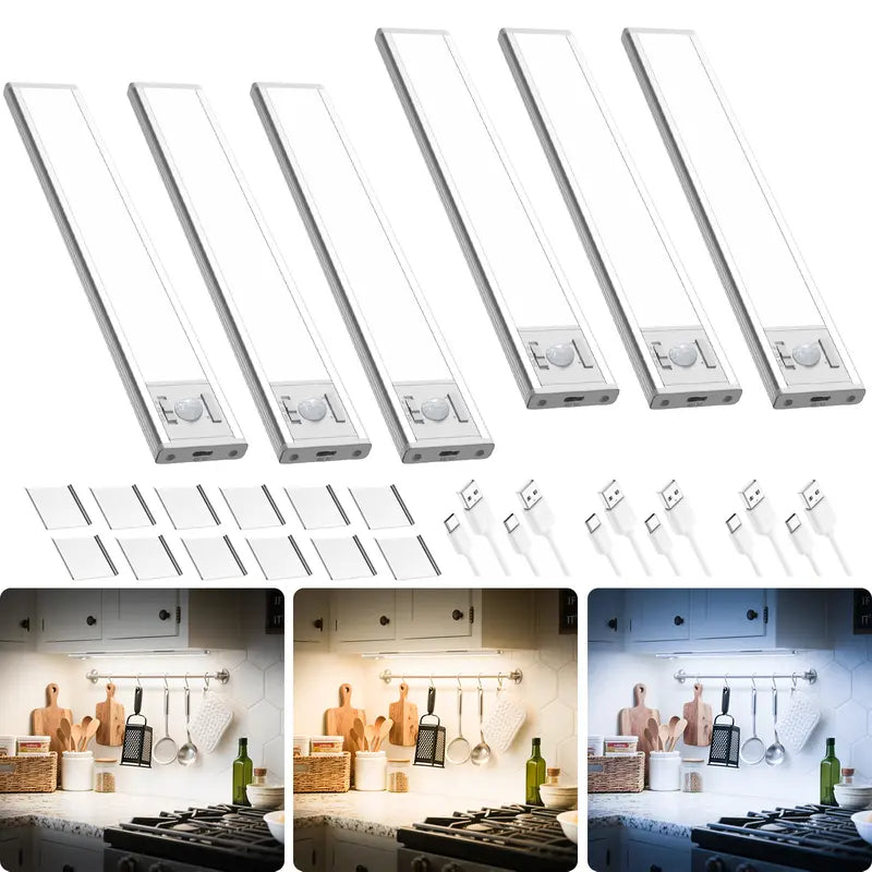 💡 Motion Sensor Light Bar – Rechargeable, Under Cabinet, Auto On/Off