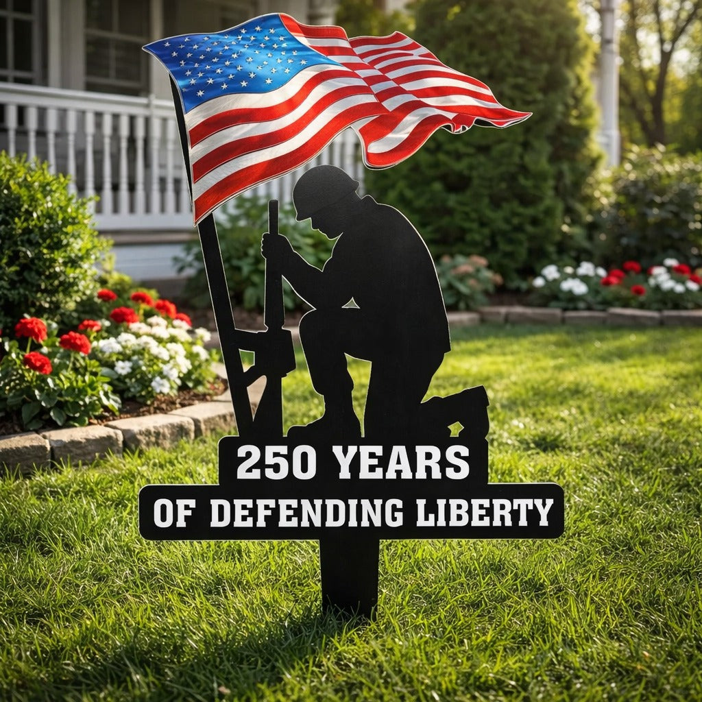 🎁250 Years of Defending Liberty Metal Garden Stake