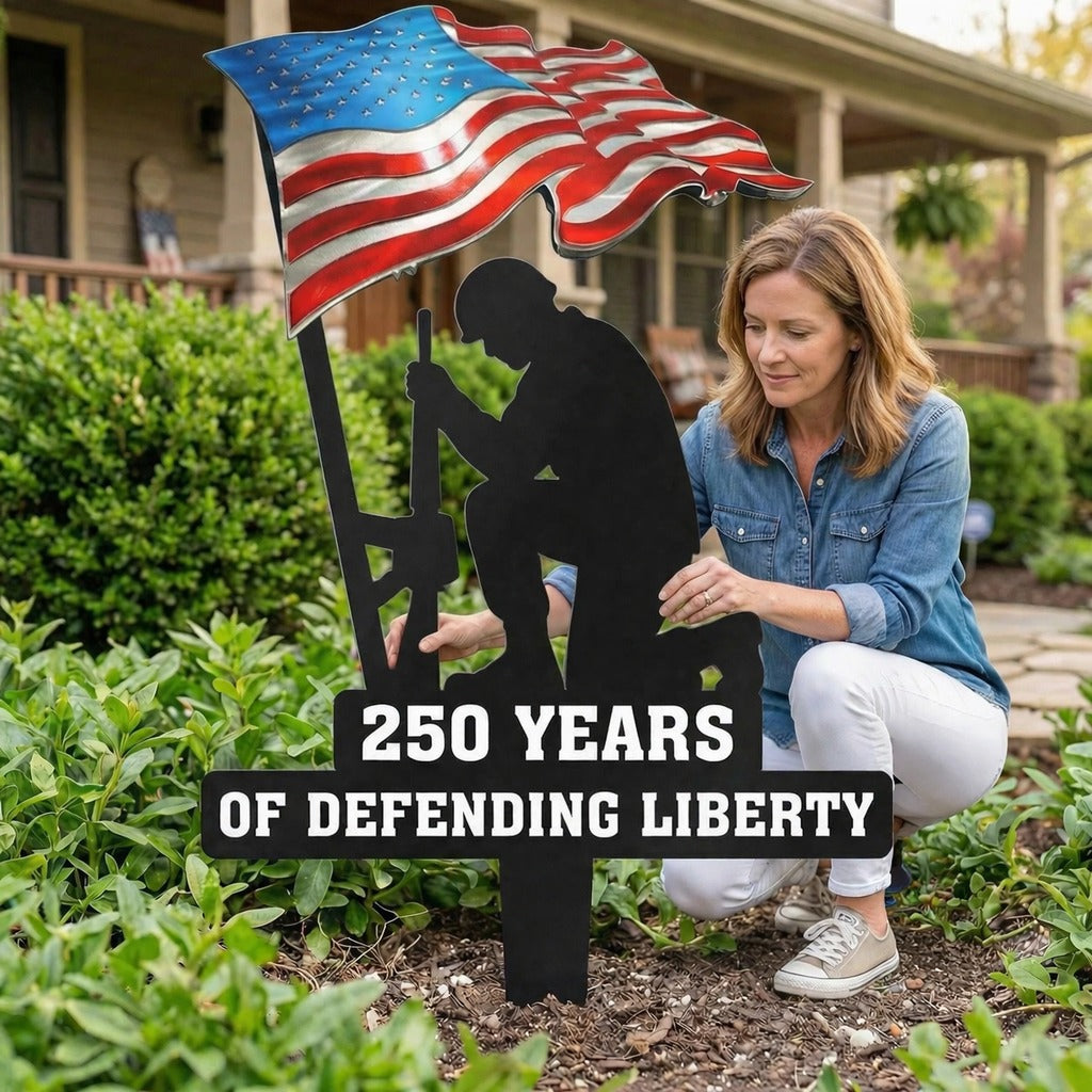 🎁250 Years of Defending Liberty Metal Garden Stake