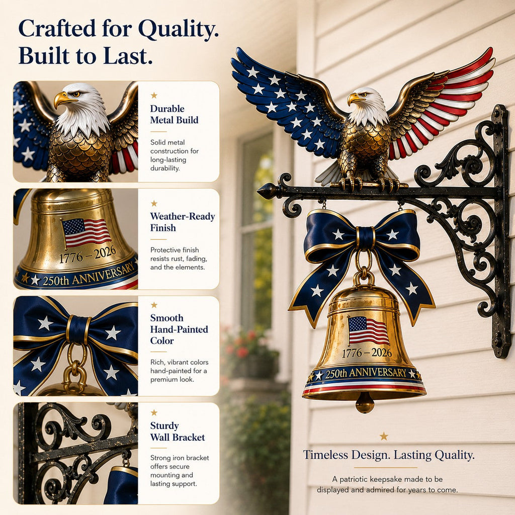 Best Sellers🔔 Ring in the Semiquincentennial: 1776-2026 "Spirit of Liberty" Eagle Bell