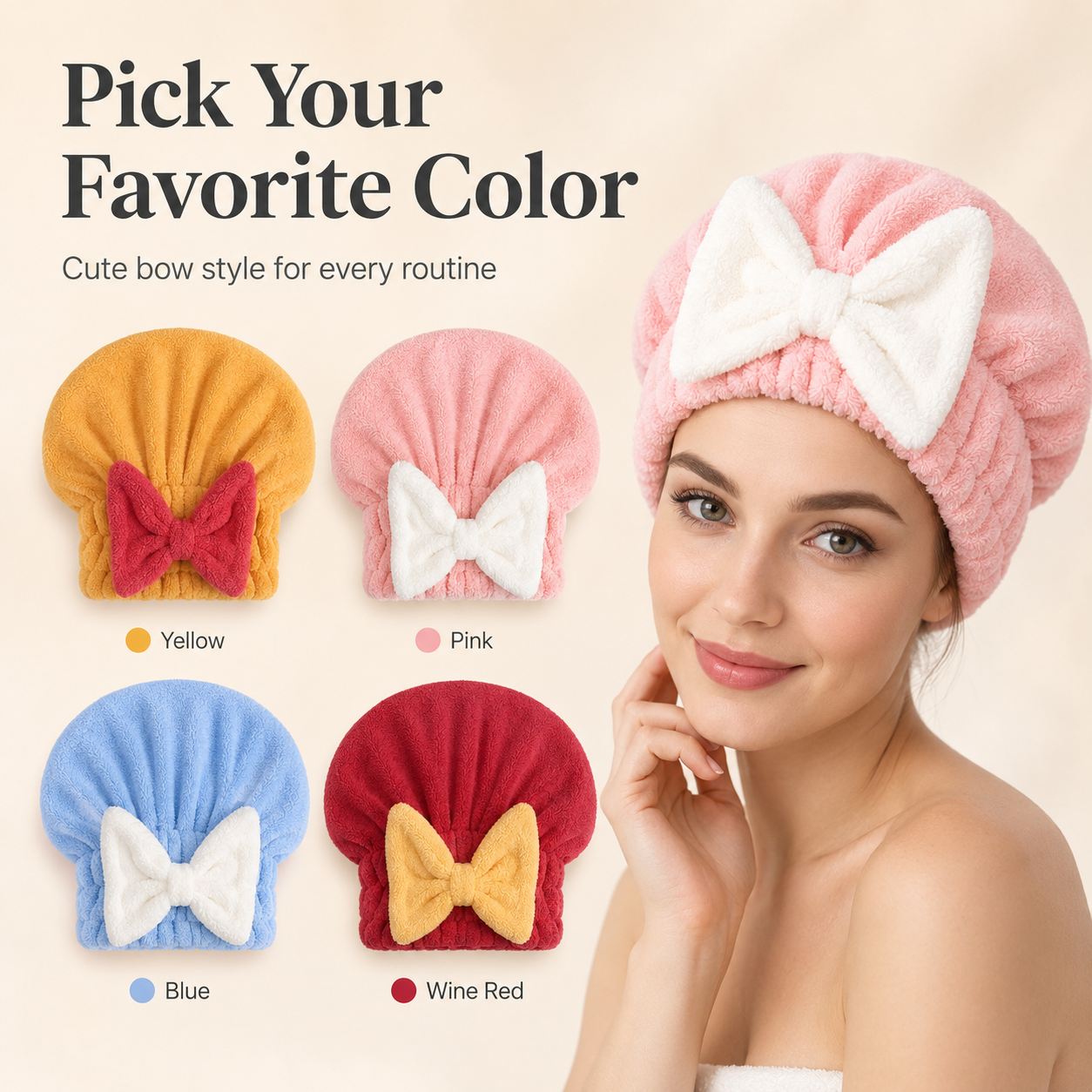 🔥Women's super absorbent and quick-drying hair drying cap