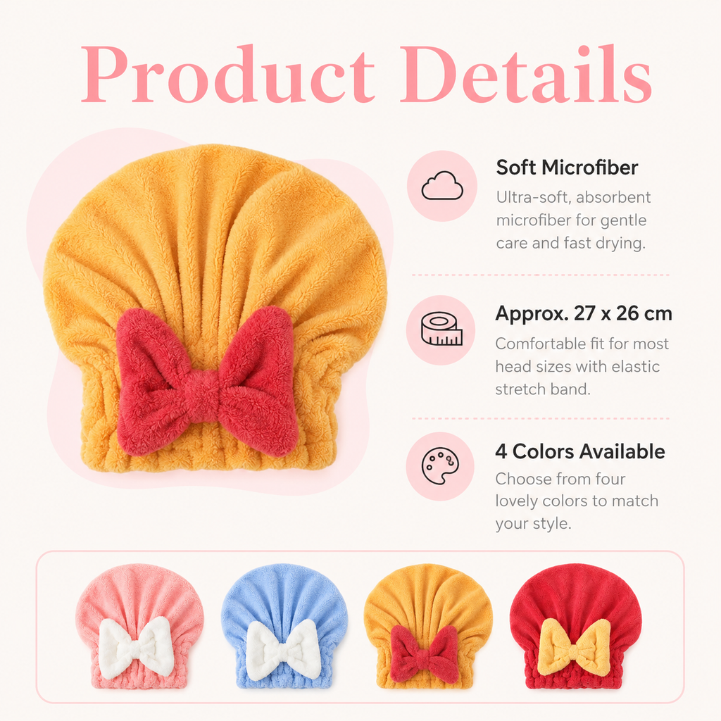 🔥Women's super absorbent and quick-drying hair drying cap