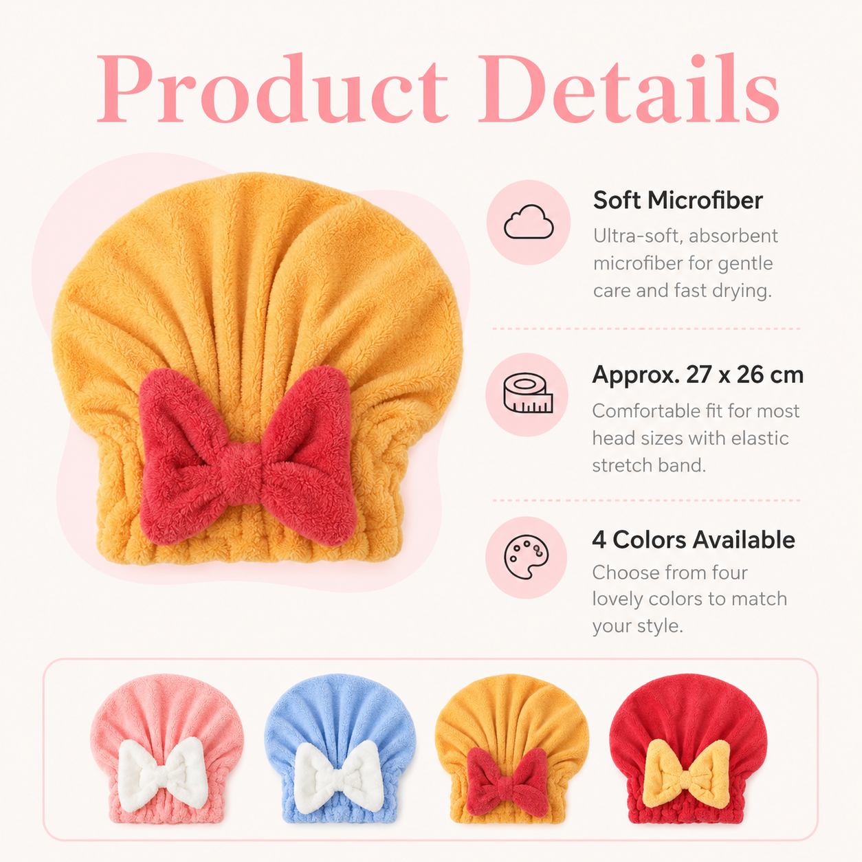 🔥Women's super absorbent and quick-drying hair drying cap
