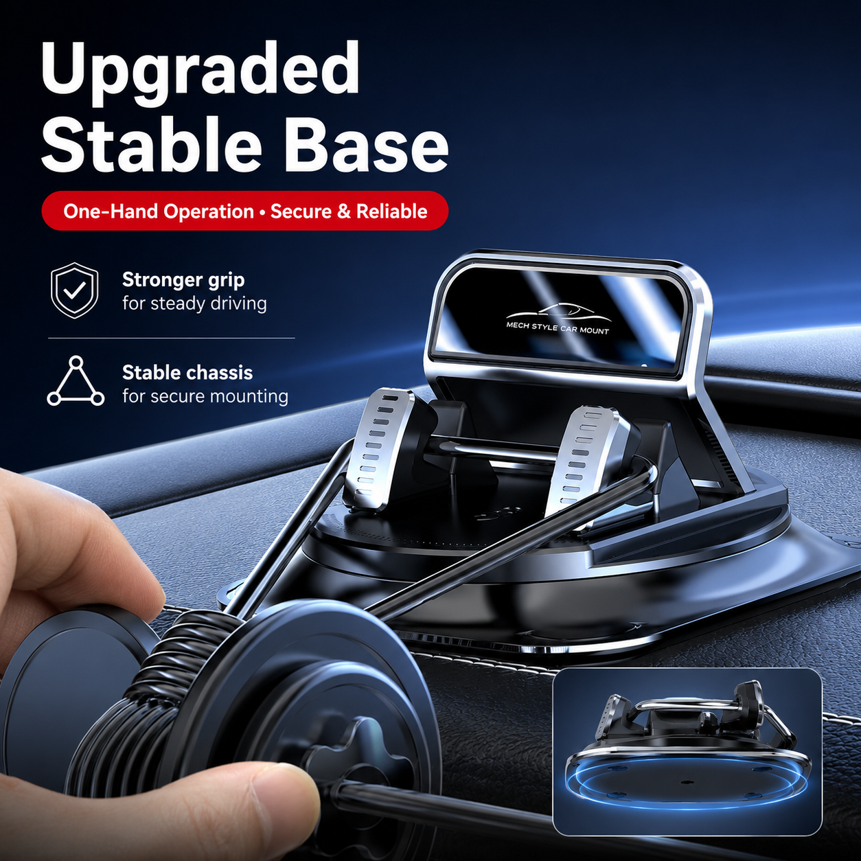 🔥HOT SALE 360° Car Phone Mount, Fits Dashboard & Windshield