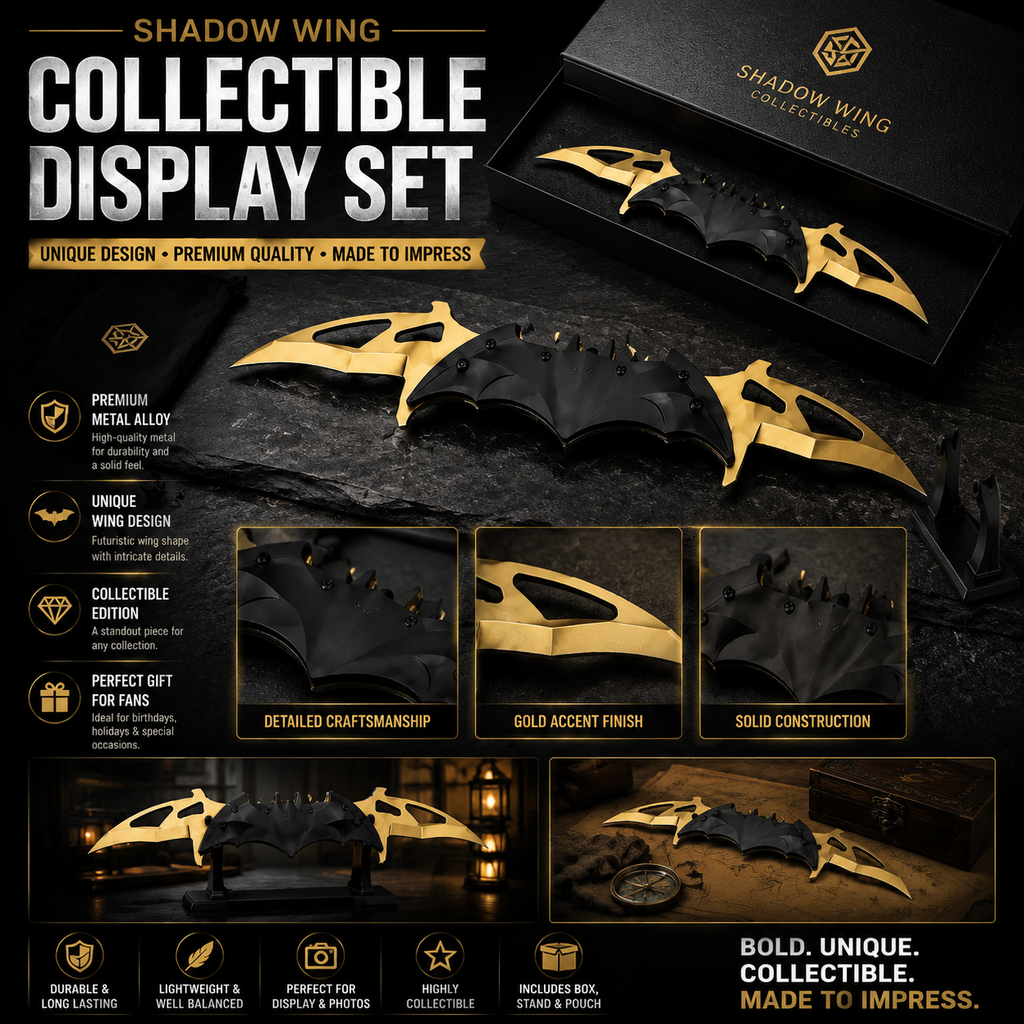 Nocturnal Wing Collectible Set – Premium Metal Display Art Piece (3 Finishes)