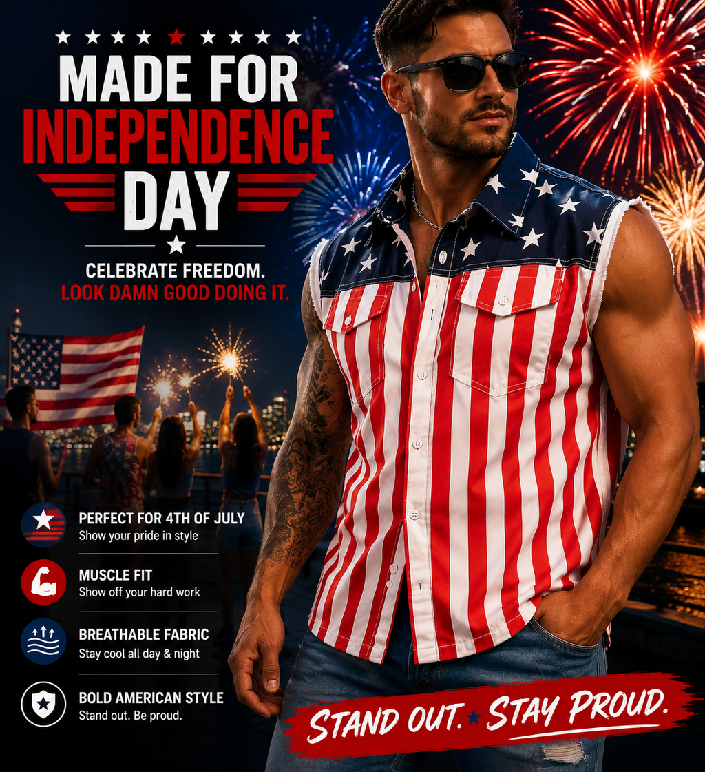 👕American Flag Denim Vest USA 250th Birthday Independence Day Sleeveless Unisex Summer Casual Jacket（副本）