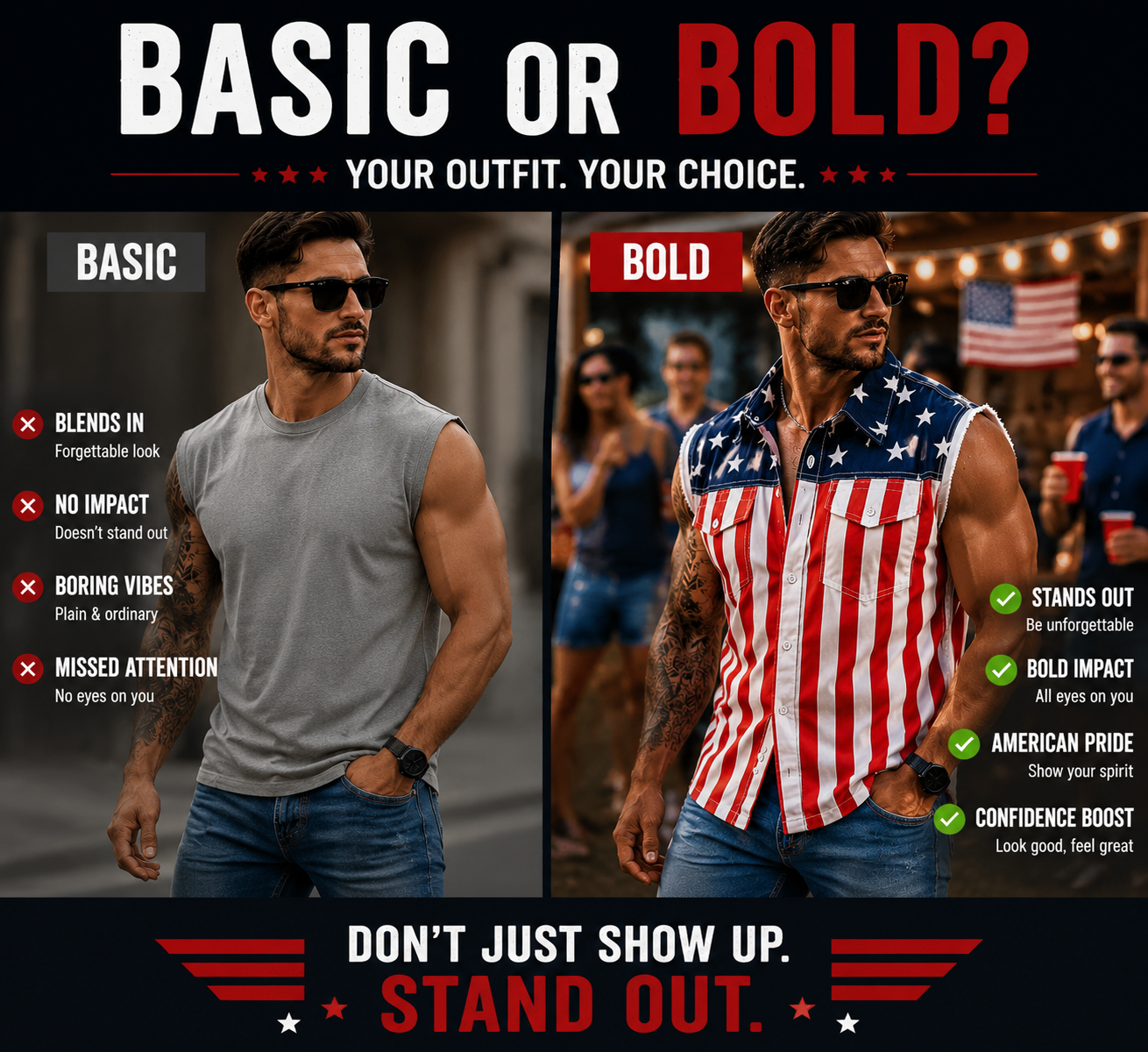 🔥 American Flag Denim Vest USA 250th Birthday Independence Day Sleeveless Unisex Summer Casual Jacket