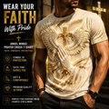 ✝️ Angel Wings Prayer Cross T-Shirt – Faith Inspired 3D Spiritual Graphic Tee for Men