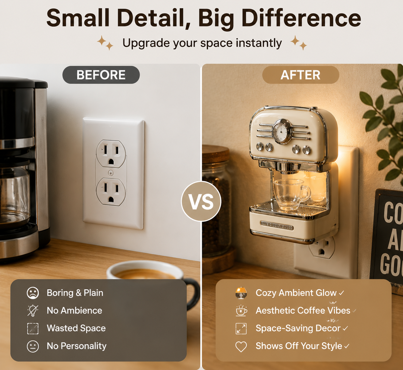 🔥 55% OFF TODAY | 😍 This Tiny Coffee Machine Decor Instantly Upgrades Your Coffee Corner Aesthetic