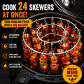 🔥Cook 24 Skewers at Once – No Flipping, No Mess, No Effort