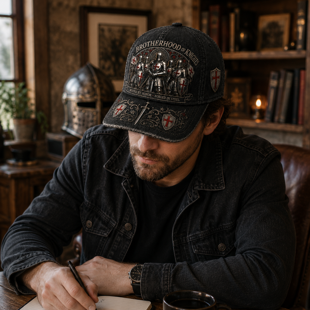 🧢 Bound By Honor Forged In Steel – Knights Templar Cap