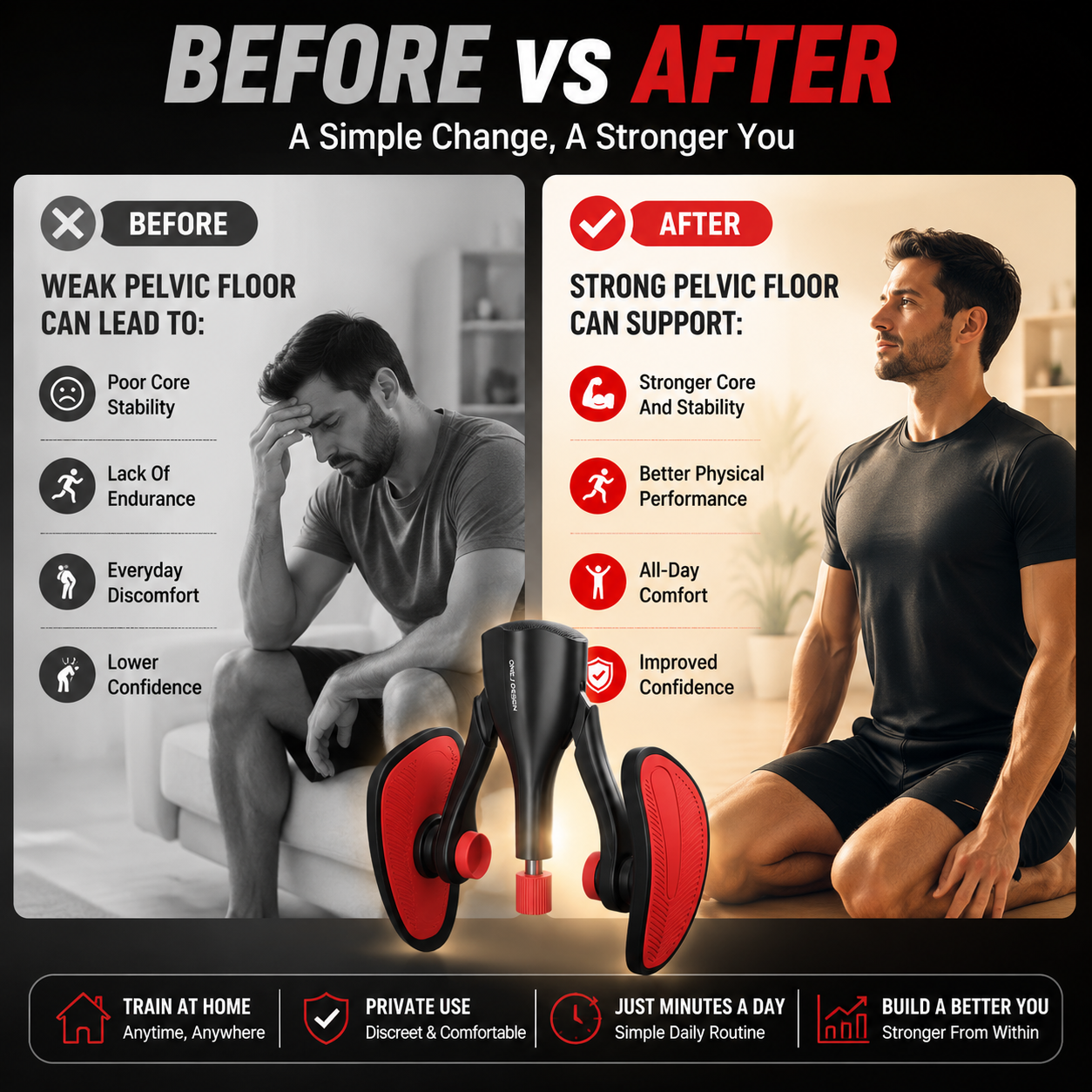 🏋️‍♀️ Pelvic Floor Exercise Trainer – Build Strength With A Simple Daily Workout