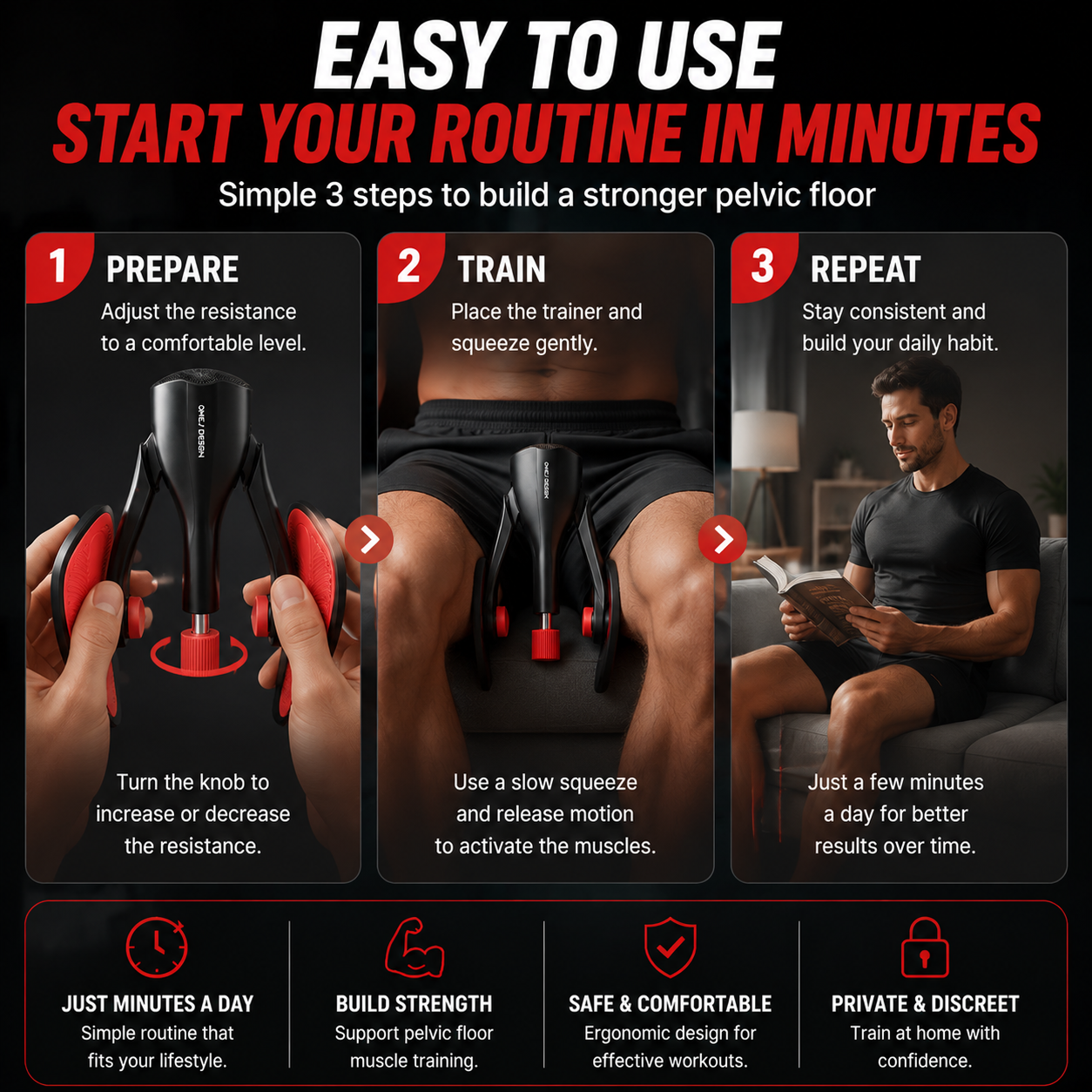 🏋️‍♀️ Pelvic Floor Exercise Trainer – Build Strength With A Simple Daily Workout