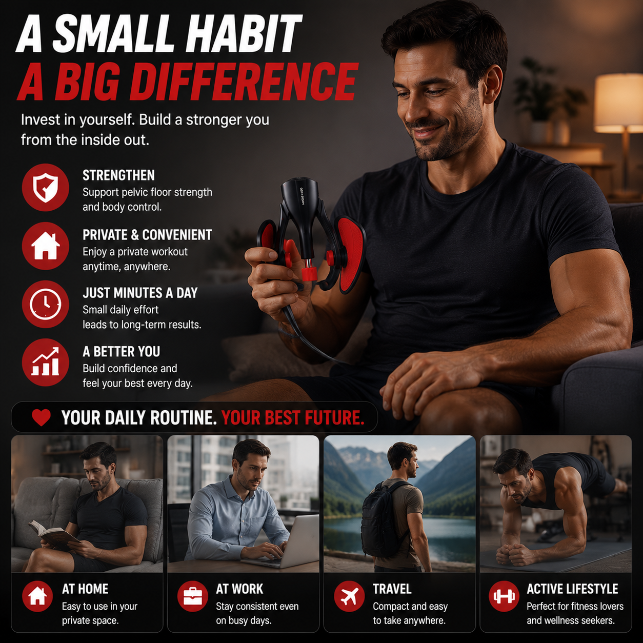 💪 Pelvic Floor Exercise Trainer – Build Strength With A Simple Daily Workout