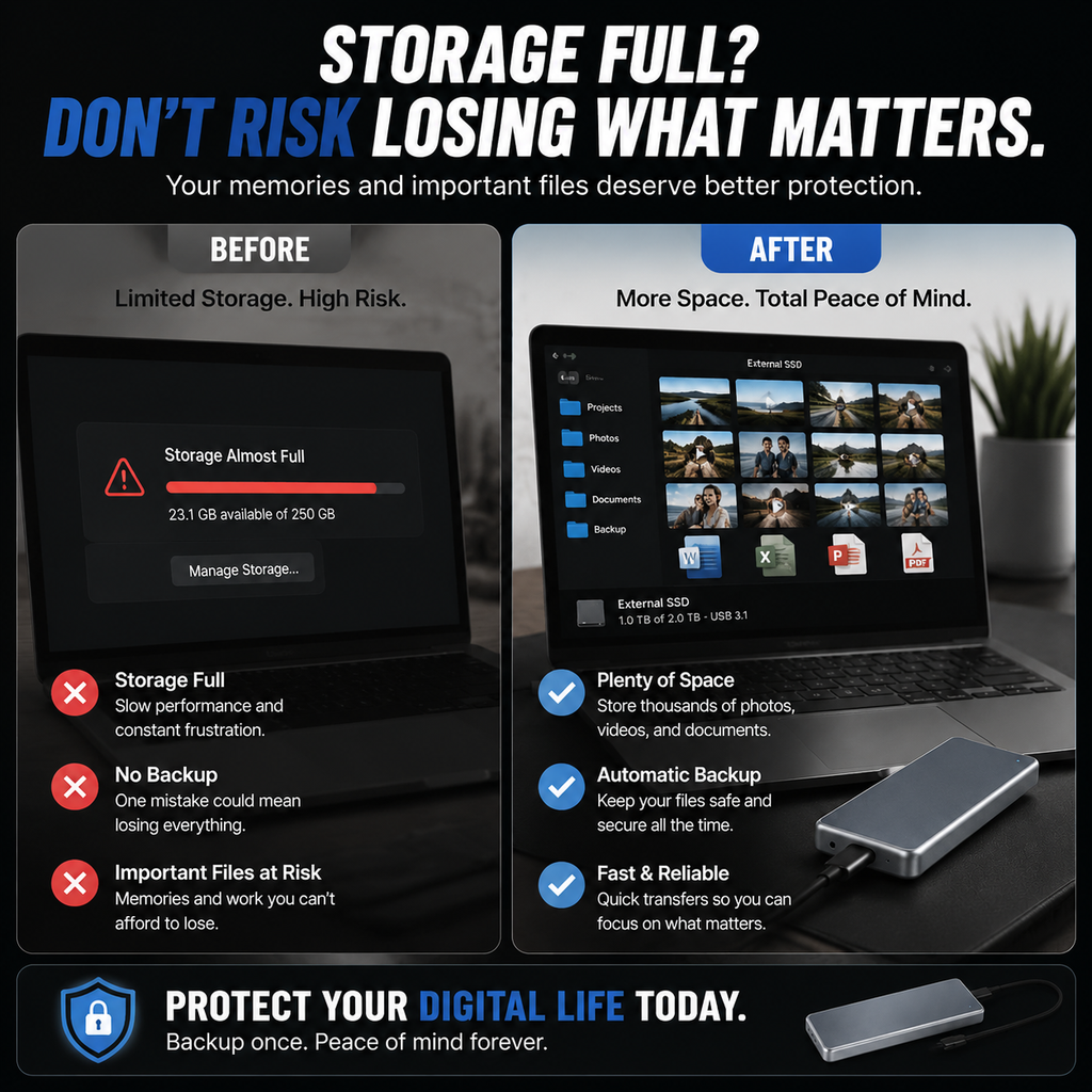🔥 LAST DAY 50% OFF-Portable External SSD – Protect Your Photos, Videos & Important Files