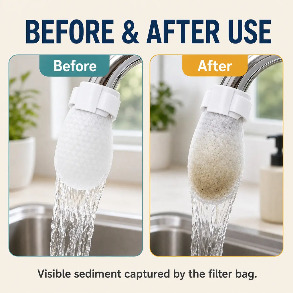 🔥Disposable Faucet Filter Bags – Reduce Sediment & Splash