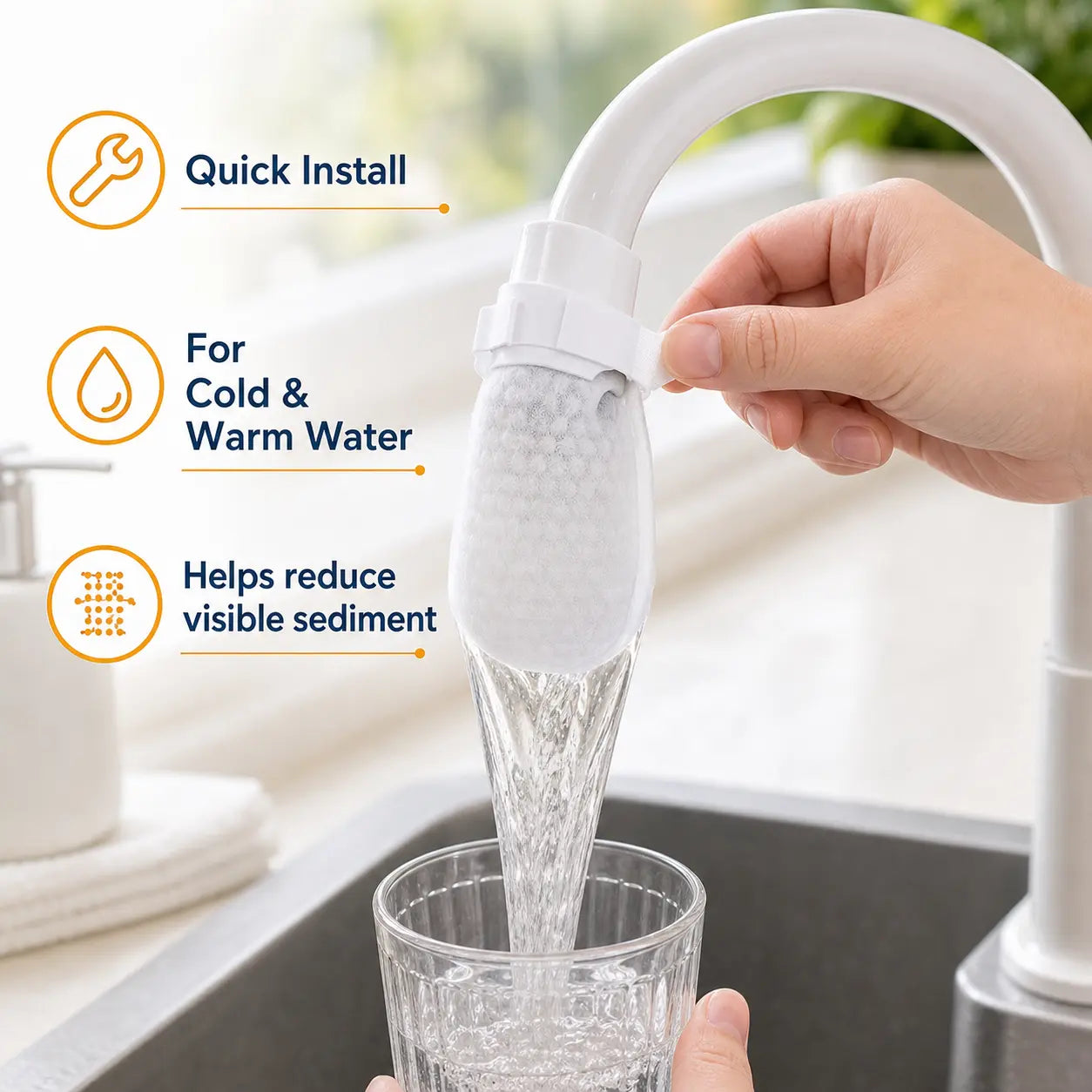 🔥Disposable Faucet Filter Bags – Reduce Sediment & Splash
