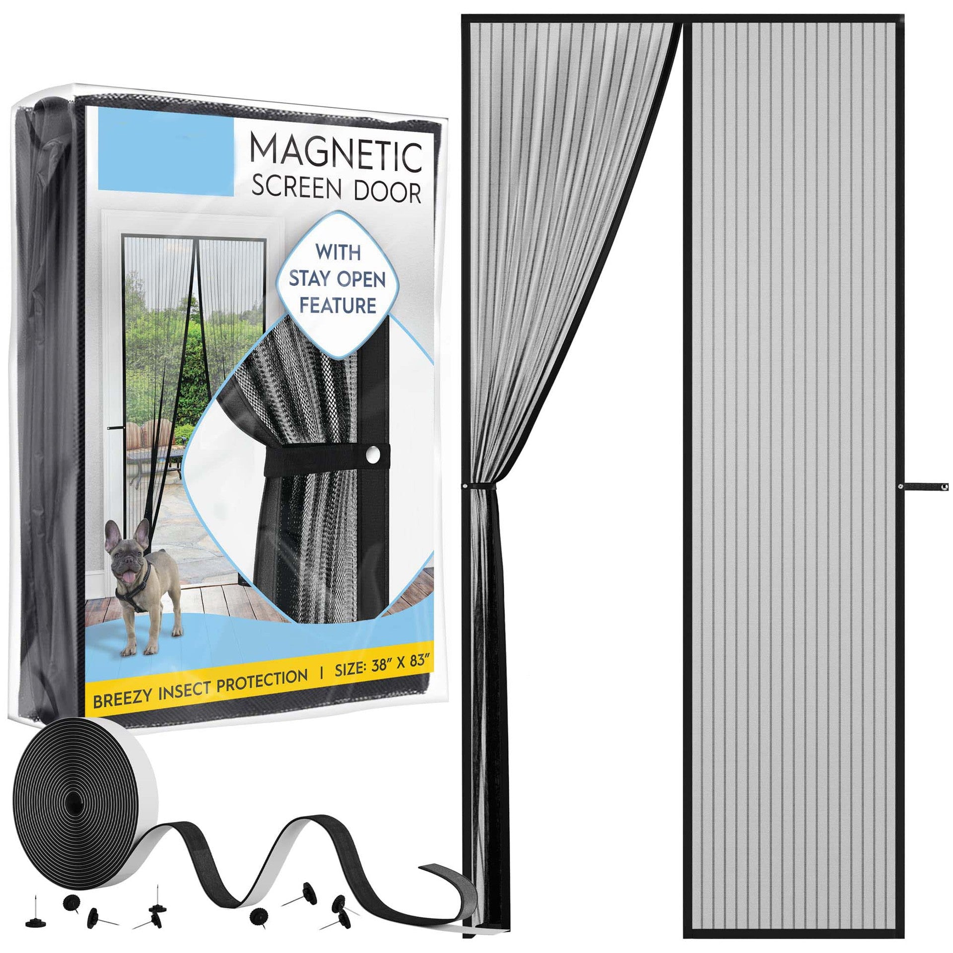 🚪 Self-Sealing Magnetic Screen Door – Hands-Free Entry, Bug-Free Living