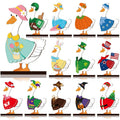 Cute Animal Wooden Sign with Interchangeable Hats for Home Decor
