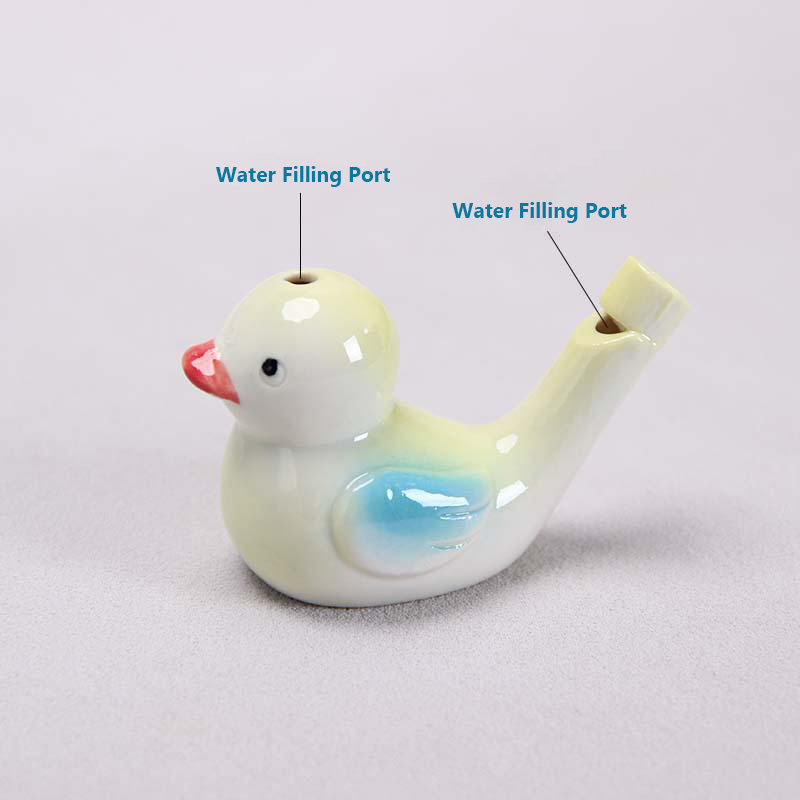 🐤 Ceramic Water Bird Whistle – Handcrafted, Realistic Chirping, Add Water to Sing (3PCS Set)