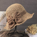 🔥✨Straw Hat with Retro Bow – Foldable & Breathable for Summer