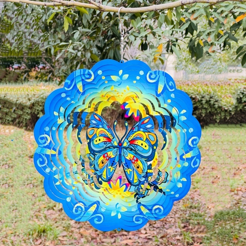 🦋Lucky Mandala Windmill – 3D Kinetic Art, Indoor/Outdoor, Stainless Steel