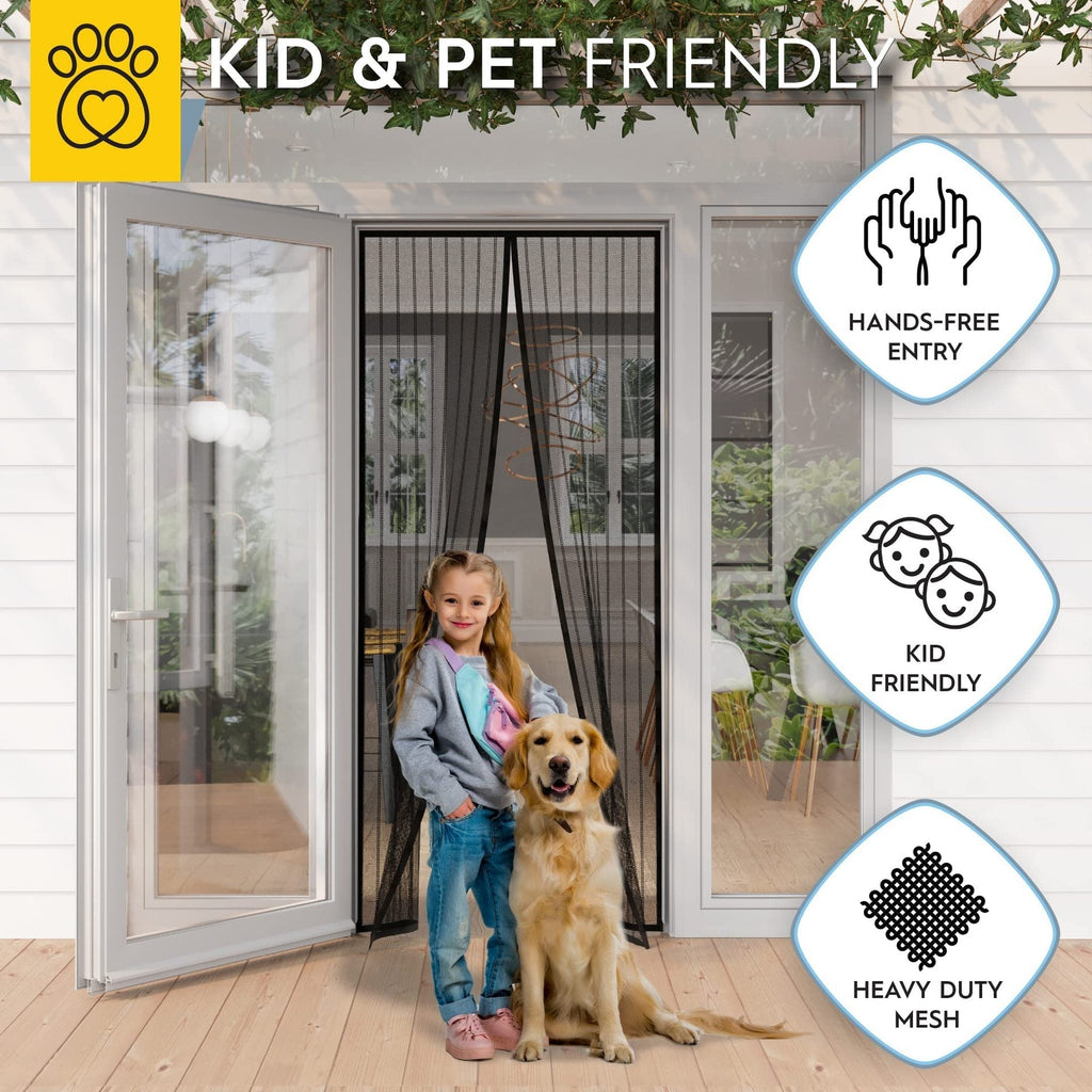 🚪 Self-Sealing Magnetic Screen Door – Hands-Free Entry, Bug-Free Living