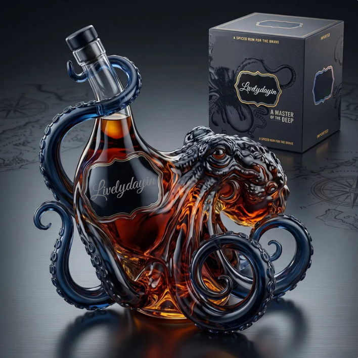 🎁 Father’s Day 49% OFF –  Octopus-style whisky bottle, classic collector's edition 🐙