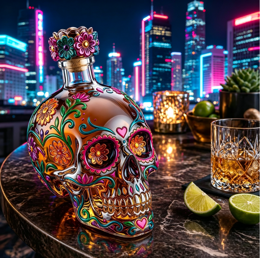 ✨HOT SALE-Day of the Dead Limited Edition Tequila Bottle