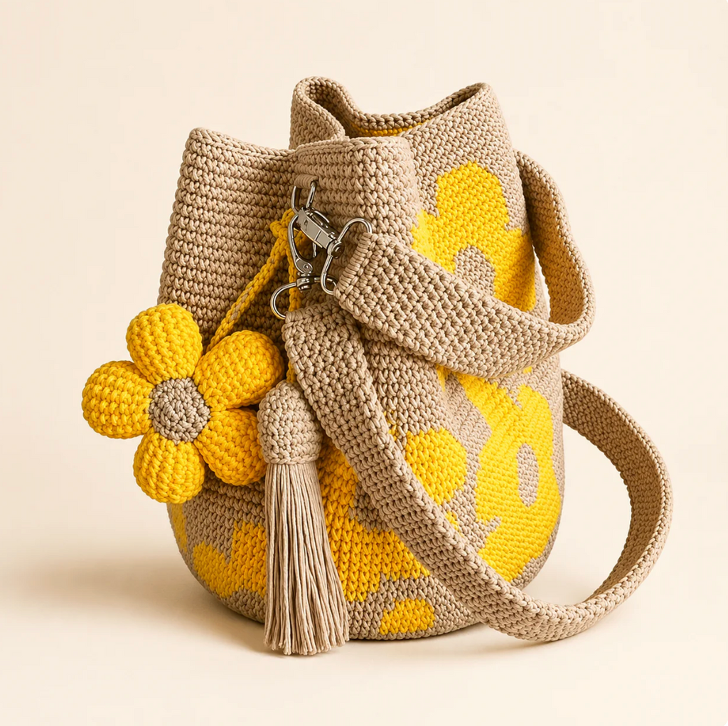 🌼Handmade Flower Crochet Bag