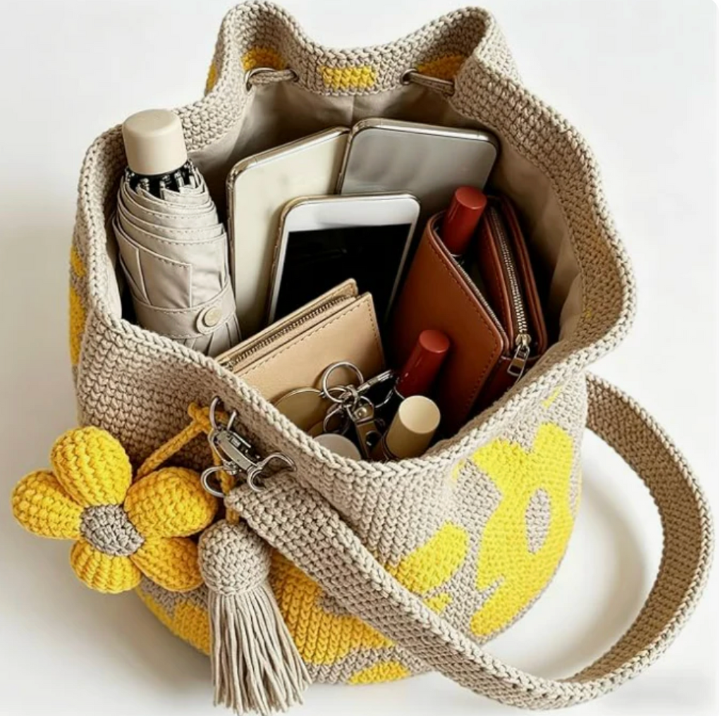 🌼Handmade Flower Crochet Bag