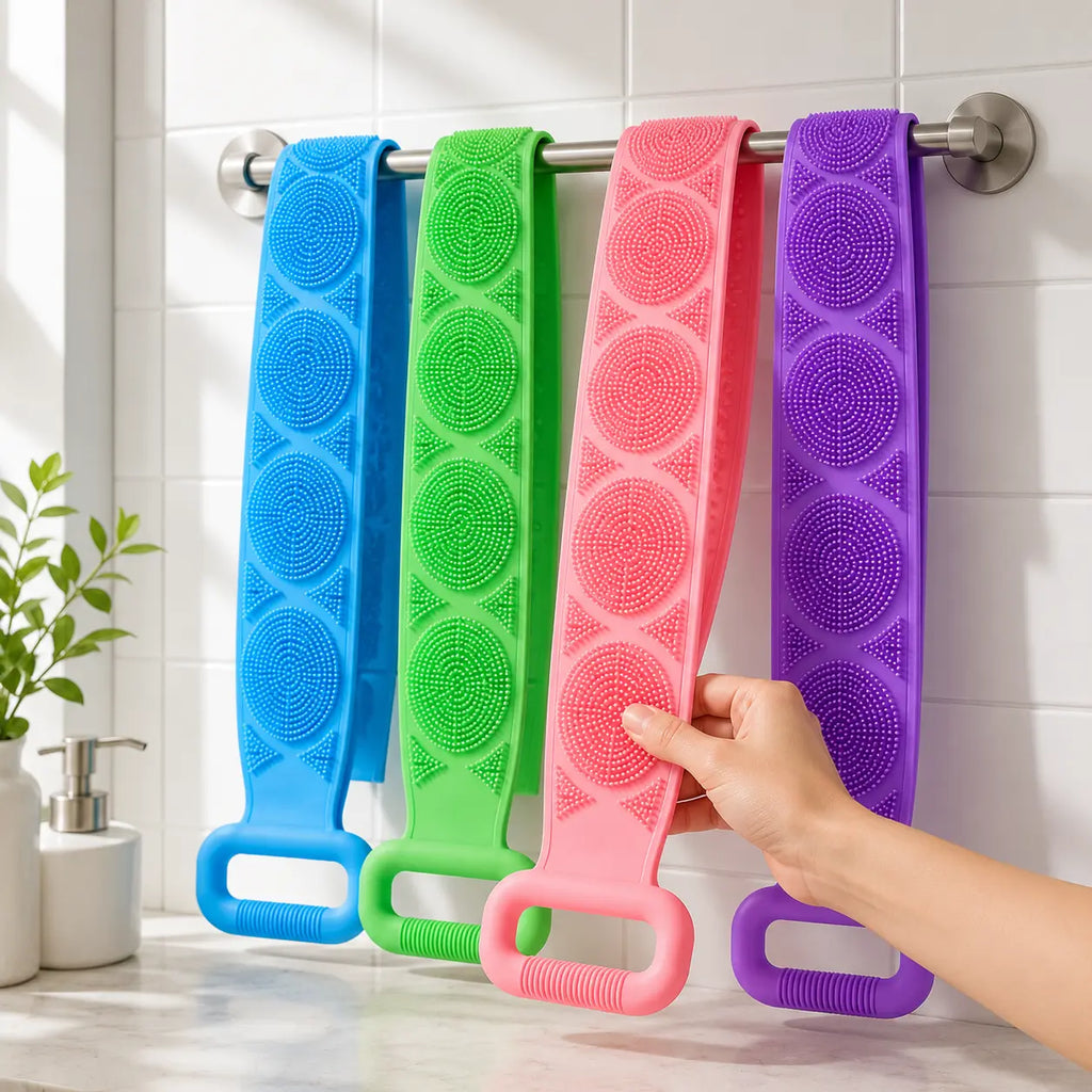 Silicone Bath Brush Double-Sided Exfoliating Back Scrubber