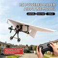 49%OFF RC Paper Airplane Kit with Gyro Stabilizer – DIY Electric Remote Control Plane with Dual Propellers, Lightweight Foldable Flying STEM Toy