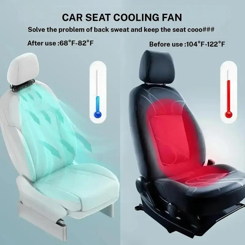 Car Seat Fan 🌬️ – 3-Speed Rechargeable Clip-On Fan with 3000mAh Battery 🔋 | USB-C Charging ⚡