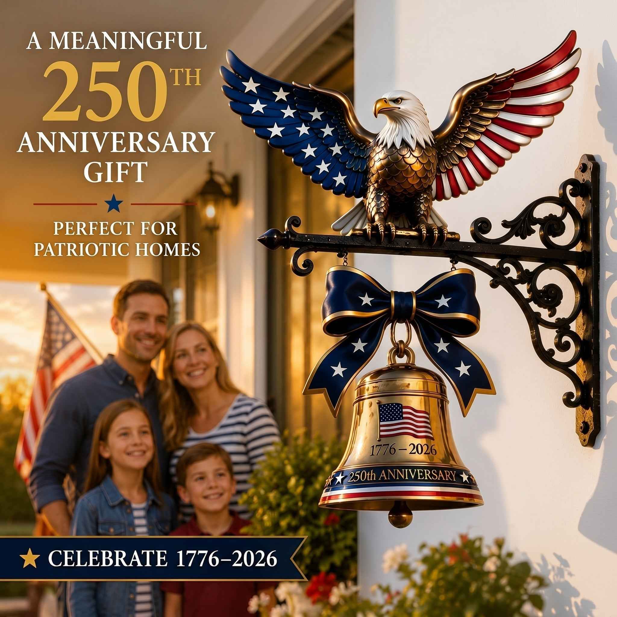 Best Sellers🔔 Ring in the Semiquincentennial: 1776-2026 "Spirit of Liberty" Eagle Bell