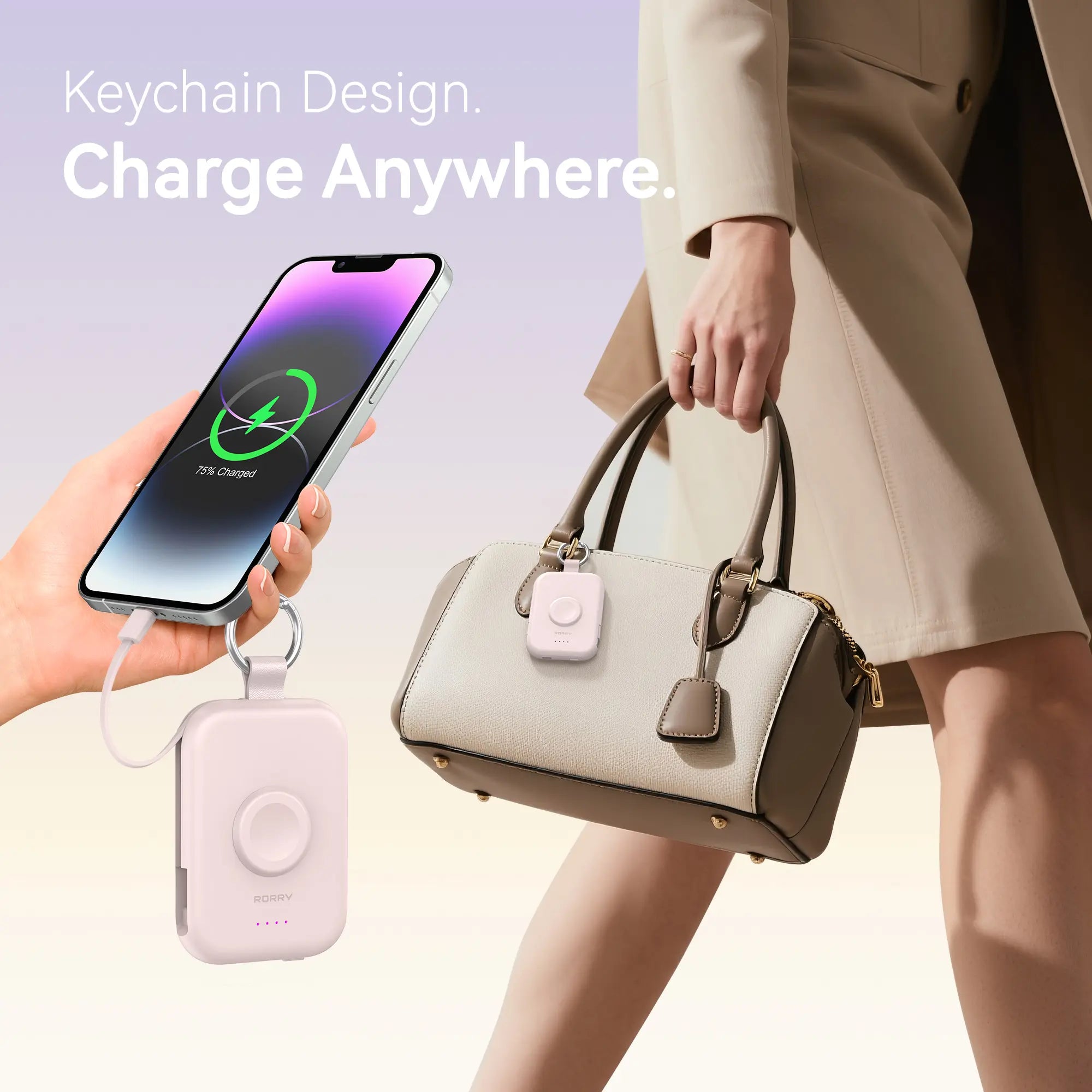 RORRY 10000mAh Portable Charger for Apple Watch & iPhone