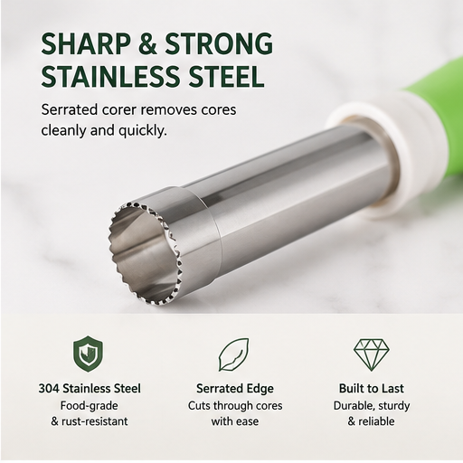 2-in-1 Apple Corer & Peeler Tool | Stainless Steel