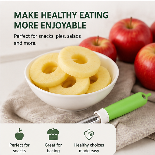 2-in-1 Apple Corer & Peeler Tool | Stainless Steel
