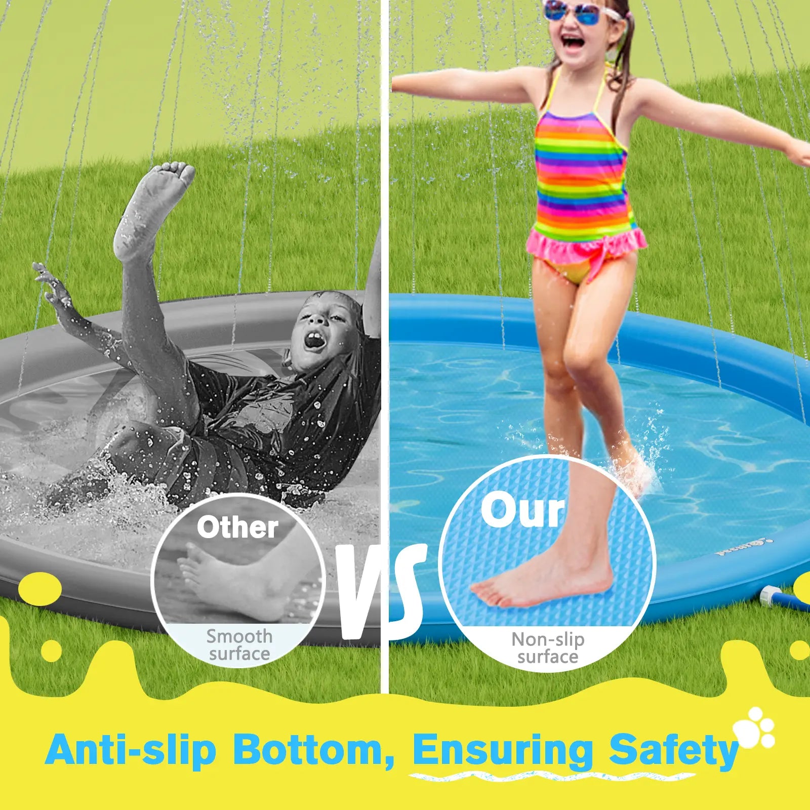 🐶 Splash Mat – Anti-Slip Water Play for Dogs & Kids, Summer Fun 💦