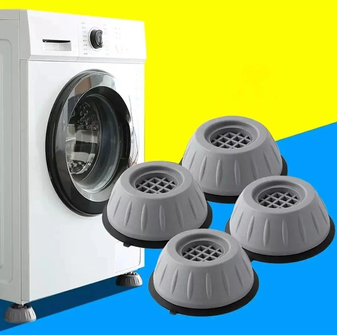 4-Piece Durable Compact Shock-Absorbing Pads for Large Home Appliances (Washing Machines, Dryers, Refrigerators) - Reduces Vibrations and Noise, Prevents Movement, Refrigerator Accessories