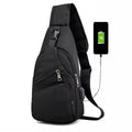 Men's Waterproof Oxford Sling Chest Bag for Travel & Daily Use