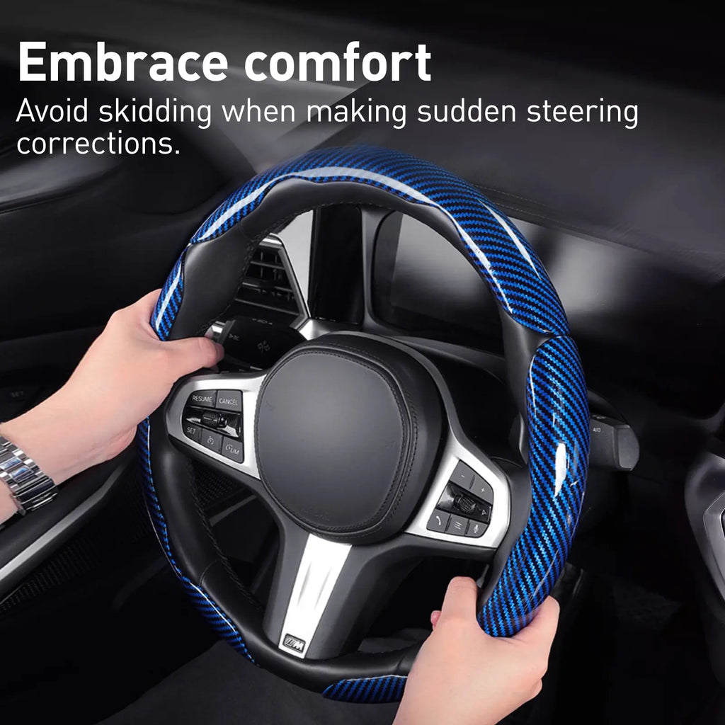 🚗Car Steering Wheel Cover, Non slip Design Steering Wheel Protector, Universal Car Steering Wheel Cover for 15 Inch