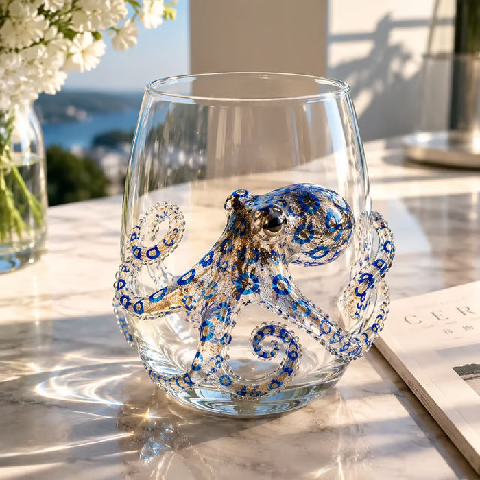 ⚡Artisanal Blue Ringed Octopus Glassware