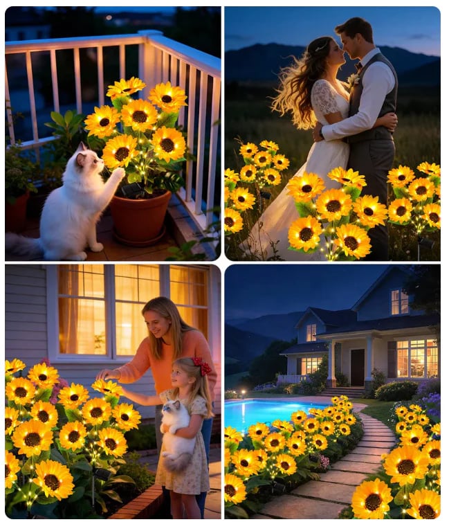 🌻🌞Solar LED Sunflower Garden Lights