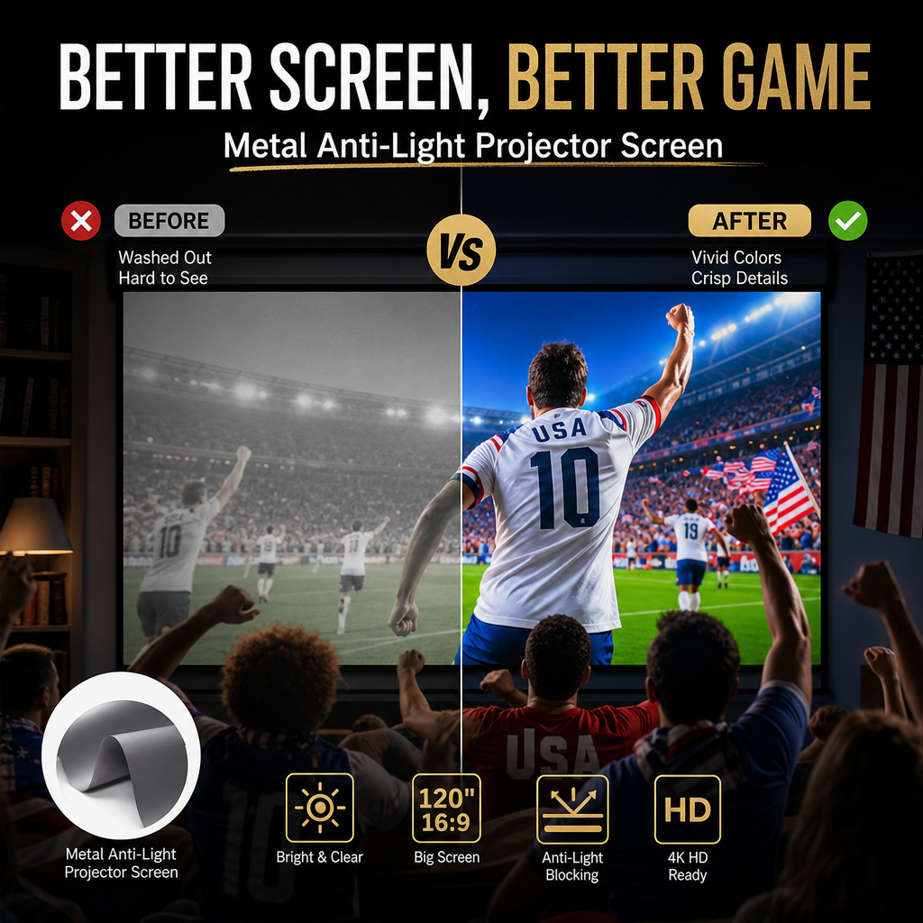 🔥World Cup Mega Sale - 50% OFF⚽️Backlit Projection Screen (16:9)🎥✨