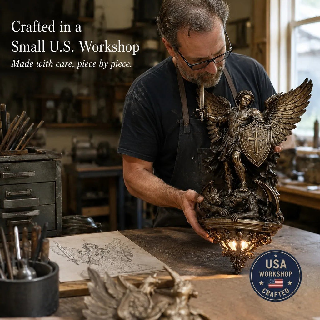 🕊️St. Michael Guardian Angel Wall Light✨