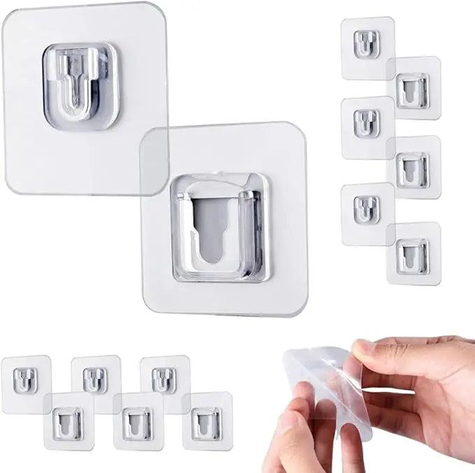Wall Hooks Hanger - Double Sided Adhesive Suction Cup