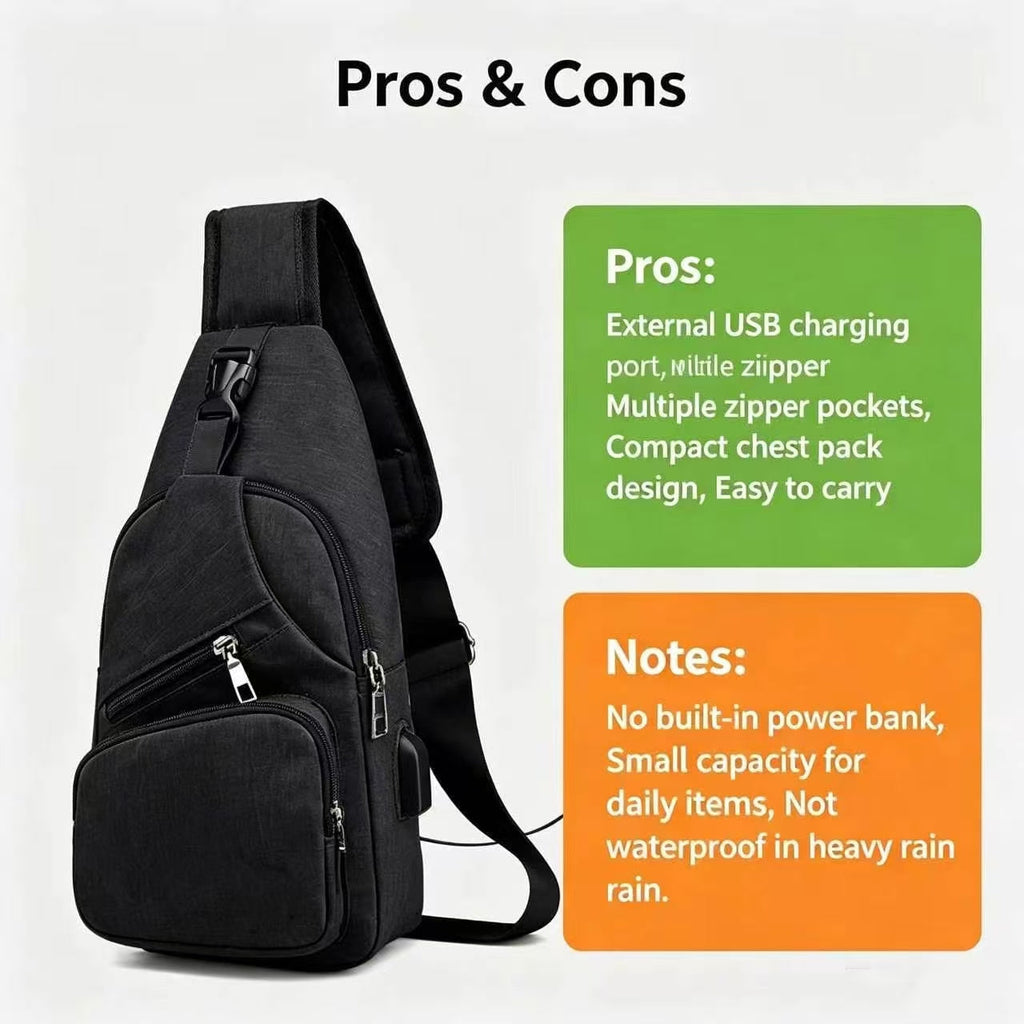 🔥Men's Waterproof Oxford Sling Chest Bag for Travel & Daily Use