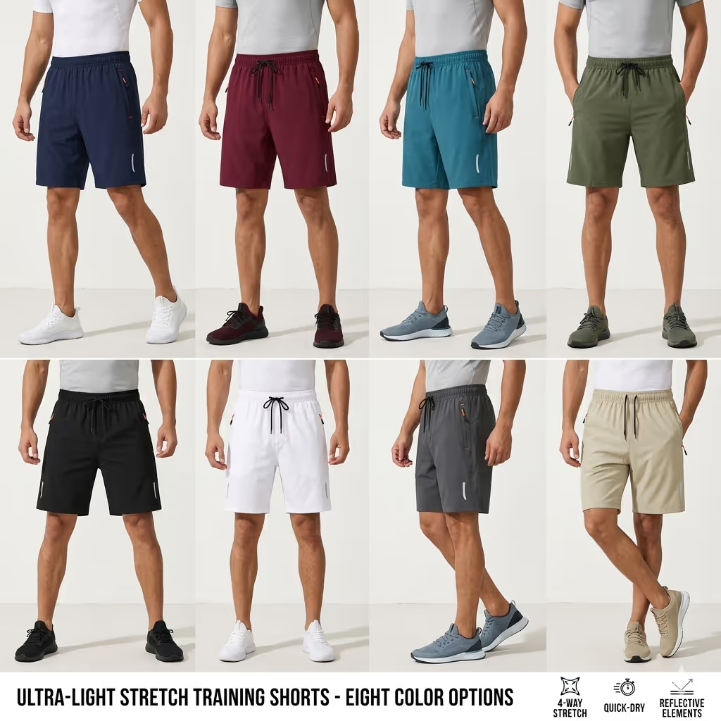 🎉 Men's 5-Pack Quick-Dry Shorts – Lightweight Breathable Athletic & Casual Shorts